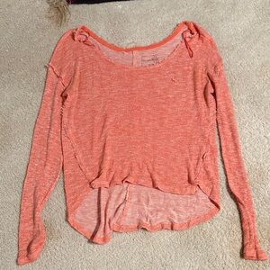 Free People Coral Long Sleeve Top